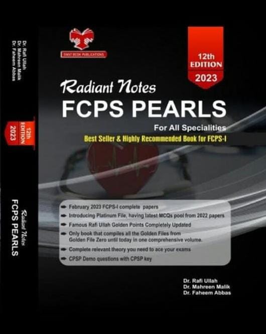 Radiant Notes FCPS PEARLS by Rafi Ullah 12th Edition 2023